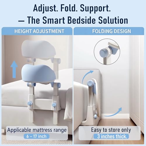 Adjustable Massage Headrest for Bed - 4-in-1 Memory Foam Face Pillow
