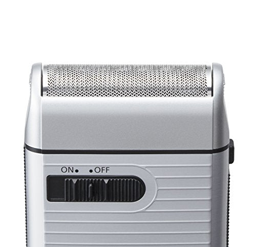 Travel Men's Shaver ES-RS10-S Silver - Compact Battery Operated Razor, 1 Pack