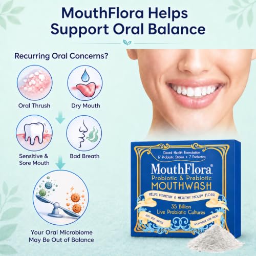 Probiotic Mouthwash Pack of 60 - Supports Oral Microbiome & Oral Health