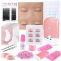 Eyelash Extension Practice Kit with Mannequin Head and Tools - 225 PCS