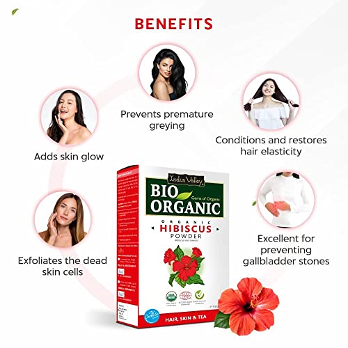Indus Valley Natural Organic Herbs Powder (Hibiscus)