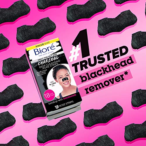 Bioré Charcoal Nose & Face Pore Strips Pack - Deep Cleansing & Blackhead Removal
