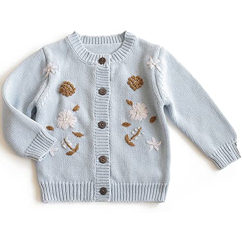 Simplee Kids Toddler Girl Knit Cardigan Sweater 6-12 Months - Blue