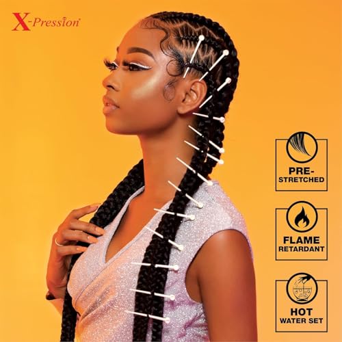 Pre-Stretched Synthetic Braiding Hair Extensions - Copper Red, 48 Inch