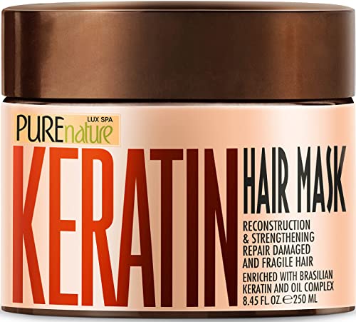 Keratin Shampoo and Conditioner Set with Hair Mask for Shine & Nourishment