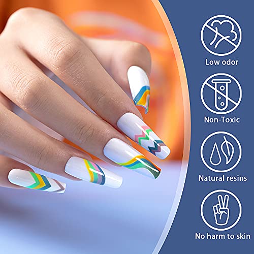 Color Changing Gel Nail Polish Set with Line Art Brush - 12 Colors, Temperature Reactive, Easy to Use - Variation of THIS listing