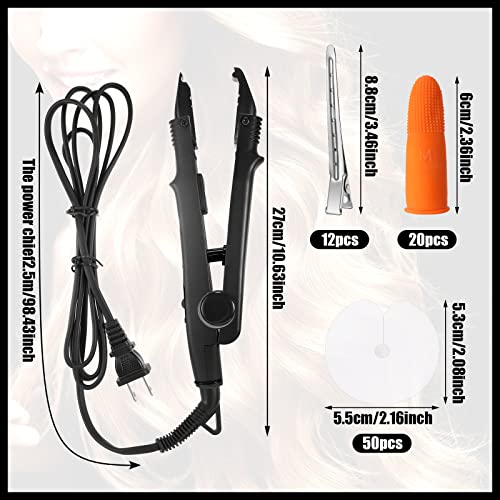Lanties Black Keratin Hair Extension Fusion Iron Kit for Hair Volumizing