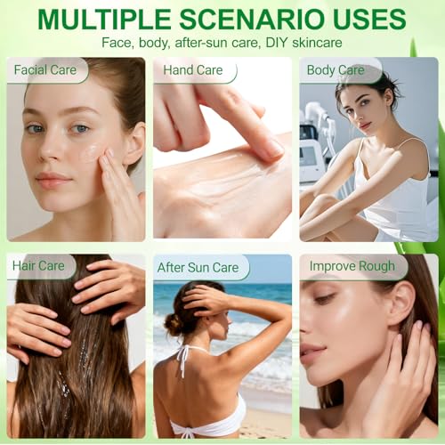 Erinde C-120 Pack Travel Aloe Vera Gel for Face Hair & Body, After Sun Relief, 99% Pure, Portable Travel Sachets