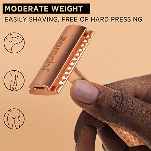 Rose Gold Double Edge Safety Rzor+100 Counts Safety Razor Blades