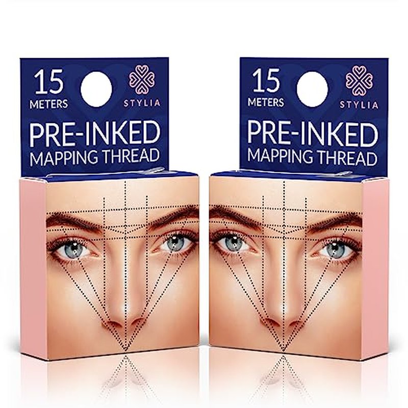 Microblading Supplies Pre-Inked Eyebrow Mapping String ? 30 Meters - Ultra-Thin, Mess-Free Thread, Create a Crisp, Spot-on Brow Map Every Time ? Hypoallergenic, Cosmetic Grade For Permanent Makeup
