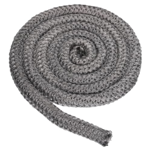 PATIKIL 1" x 98" Wood Stove Gasket, Graphite Fiberglass Round High-Temperature Resistance Seal Rope Replacement for Stoves Fireplace Door, Black