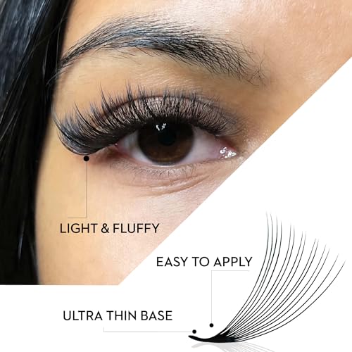 One V Salon 500 Premade D Curl Volume Lash Fans 14D-0.05mm 9-16mm Mixed Tray