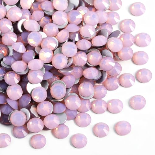 Beadsland Flat Back Crystal Rhinestones Light Rose Opal SS20 - 1440pcs