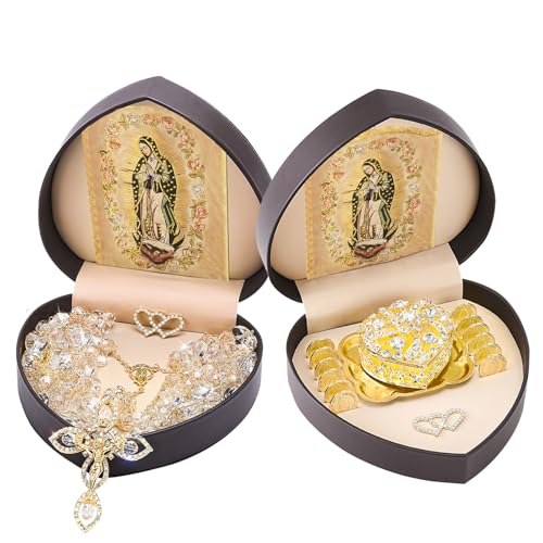 Catholic Wedding Arras Set with Lazo and Coins - Wedding Ceremony Accessories