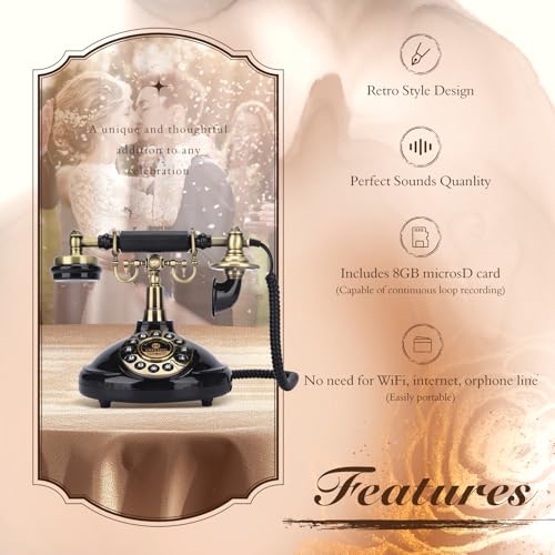Wedding Phone Guest Book - Black Audio Guestbook for Weddings & Events (Variation of THIS listing)