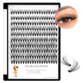 Large Tray-20Roots Thickness 0.07mm Mixed 8-10-12-14mm/ 9-11-13-15mm /12-14-16mm Black Soft and Light Individual False Eyelashes Dramatic Look Makeup Volume Eye Lashes Cluster (12-14-16MM)