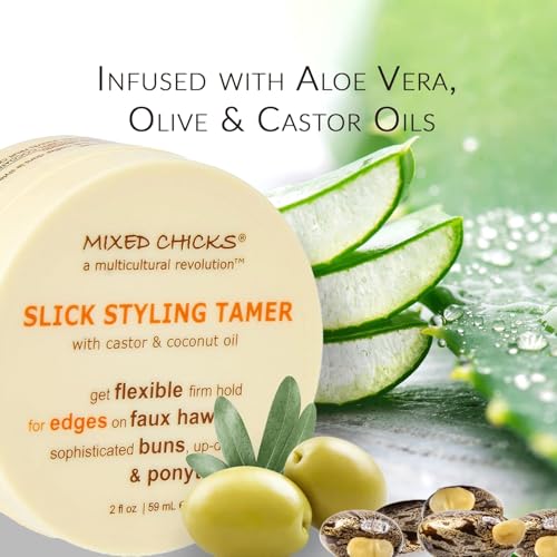 Mixed Chicks Edge Tamer with Castor & Coconut Oil - 2 Fl Oz Pack of 2