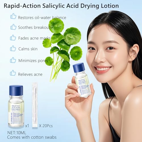 Salicylic Acid Drying Lotion ? Improve Skin Condition, Oil Control, Gentle Skincare for Sensitive Skin 10ml/0.35fl.Oz (2pc)