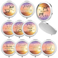 RattanView 9 Pcs Christian Gifts for Women Bulk Religious Compact Mirrors Christian Gifts Small Bible Verse Makeup Mirrors for Purse Church Holiday Party Favors Stocking Stuffers