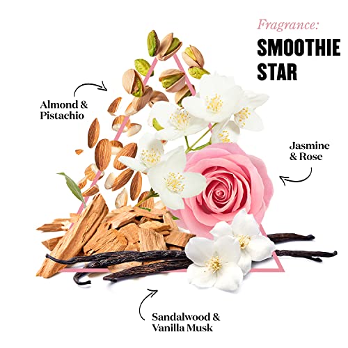 Soap & Glory Smoothie Star Moisturizing Body Lotion - Non-Greasy Vegan Body Moisturizer with Skin-Softening Cocoa Butter & Coconut Oil - Almond & Vanilla Scented Lotion (500ml) (Pack of 2)