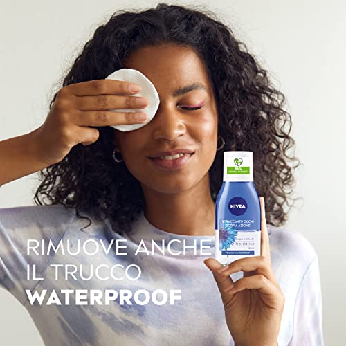 NIVEA Double Action Eye Makeup Remover 4-Pack - Waterproof & Sensitive Skin
