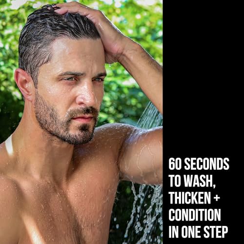 RUGGED & DAPPER 12 Fl Oz Men's Biotin Hair Thickening 2-in-1 Shampoo & Conditioner