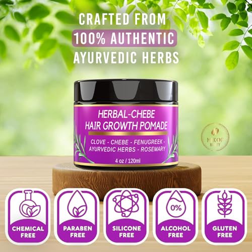 Chebe Hair Growth Grease - Herbal Pomade for Hair Loss & Edges - 4oz