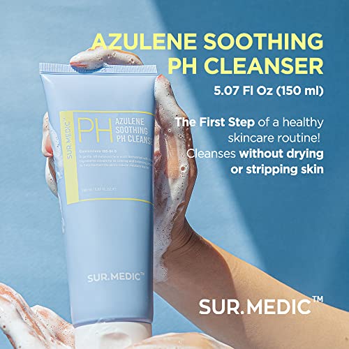Azulene Soothing Facial Cleanser & Calming Moisturizer Set – Sensitive Skin Care