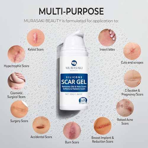 3 Pack Silicone Scar Gel - Fast-Acting Scar Fader for Surgery, Acne & Burns - MURASAKI BEAUTY