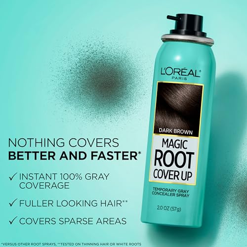 L'Oreal Paris Magic Root Cover Up Gray Hair Spray Dark Blonde 2 oz Pack of 2