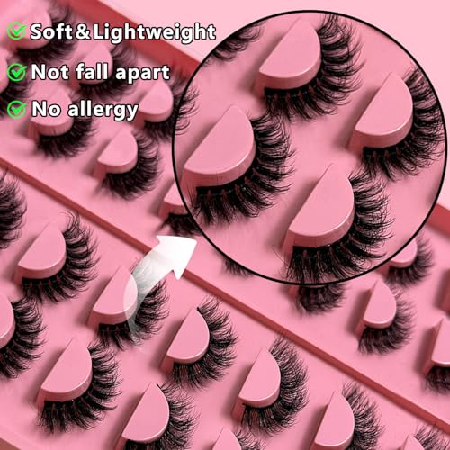 Lash Clusters 100D Long 8-20mm Lash Spikes DIY Spiky Cluster Eyelash Extensions Manga Individual Lashes 280pcs Thick Lash Clusters Kit with Bond & Seal, Tweezers,