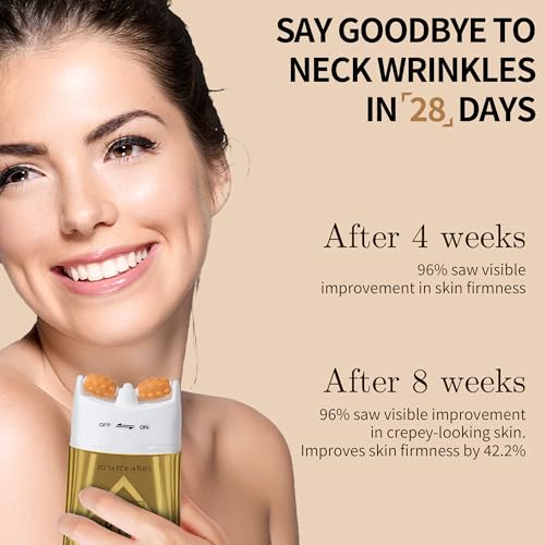 Ycz AH-8 Neck Firming Cream with Roller Massager - 4.23 Fl Oz Pack of 2