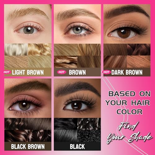 Eyebrow Pen Waterproof Eyebrow Pencil, 2025 New Upgraded Eye-brow Pencil 2-in-1 Dual-Ended Microblading, with 2 Tip,Eye Brow Pen for Natural Hair-Like Brows, Last All-Day, Brown