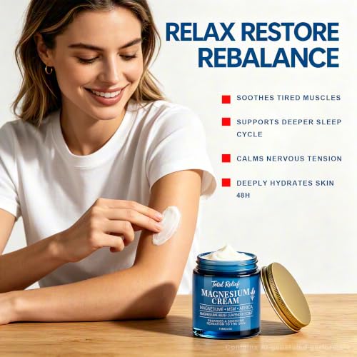 Magnesium Cream with Arnica & MSM for Muscle & Joint Support - 4 Fl Oz