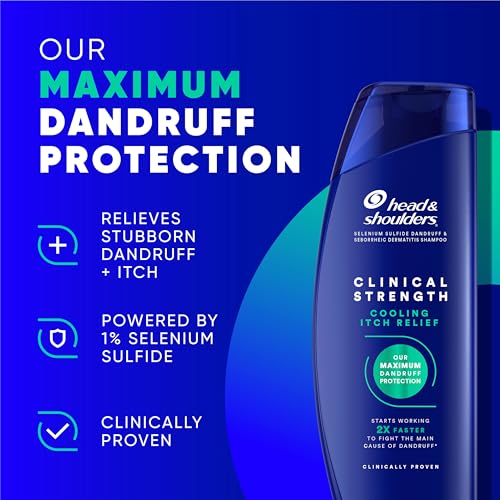 Head & Shoulders Clinical Strength Intensive Itch Relief Shampoo Twin Pack with Cooling Menthol, 13.5 fl oz x2