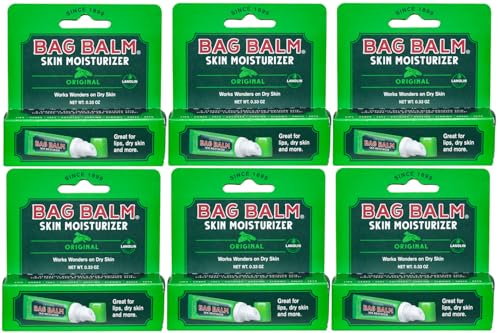 Bag Balm Lip Balm Tubes 0.25oz Pack of 6 - On-the-Go Moisturizer for Lips & Skin