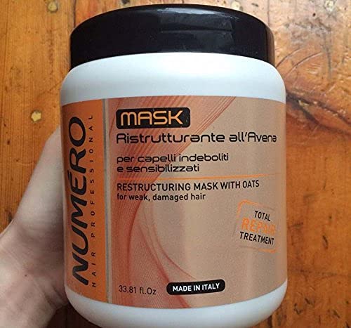 Restructuring Hair Mask with Oat Extracts - Nourishing Deep Conditioner for Damaged Hair 33.81 fl.oz