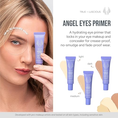 True + Luscious Angel Eyes Eyeshadow Primer Medium - 16-Hr Hydrating, Crease-Proof Base