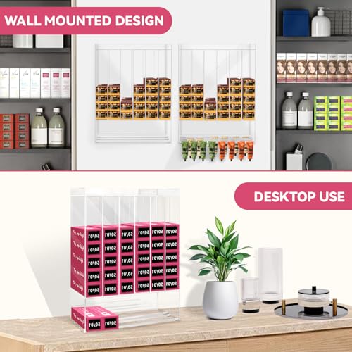 Acrylic Hair Color Organizer Wall Mount UV-Proof Salon Storage Cabinet