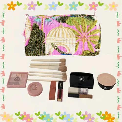 Multicolor Cosmetic Bags Set - 3 Piece Makeup Organizer with Zipper Closure, Travel Storage