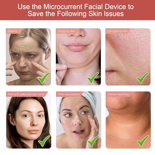 Microcurrent Facial Device - Electric Face Lifting & Toning for Face & Neck for Mother & Companion - Handheld Skin Care Device (White)