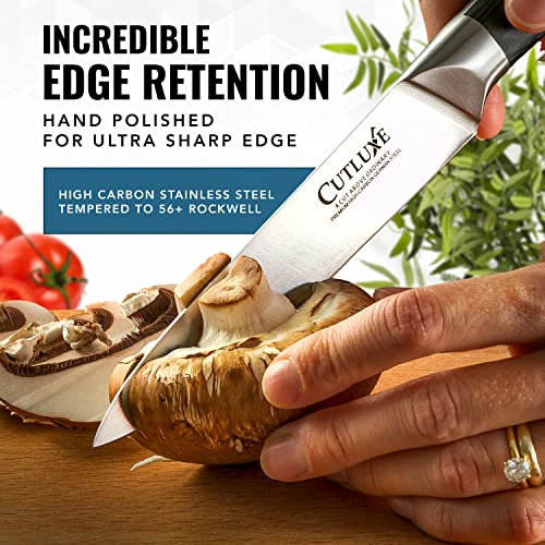 Cutluxe 3-Piece Chef Knife Set - Razor Sharp German Steel, Full Tang Ergonomic Design