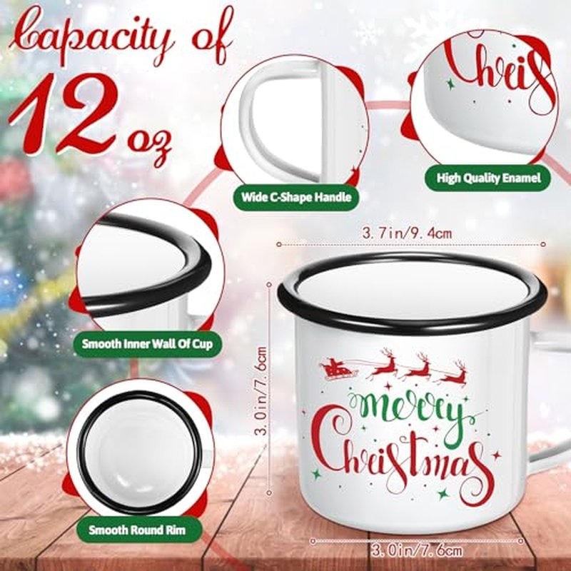 18 Pcs Christmas Gifts Set Merry Xmas Makeup Bags Enamel Mugs Christmas Socks Bulk 2026 Gifts Santa Snowflake Party Favors for Adults Women Coworkers Teacher Xmas Winter Party Supplies Decor