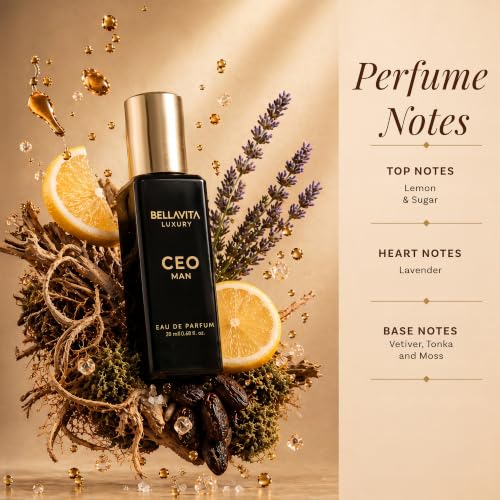 Bella Vita Luxury Men Perfume Gift Set 4x20ml - Long Lasting Woody Citrusy Scents