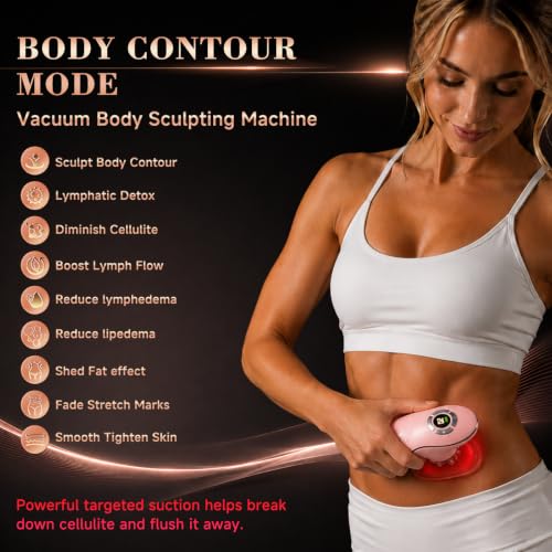 Electric Lymphatic Contour Face & Body Brush Pink for Jawline, Neck & Body