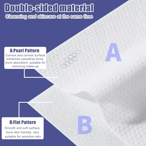 Unscented Disposable Face Towels - 600 Count (6 Pack), Ultra Soft & Reusable