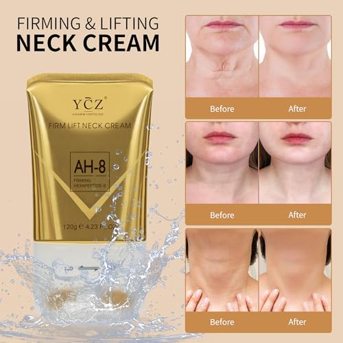 Ycz AH-8 Neck Firming Cream with Roller Massager - 4.23 Fl Oz Pack of 2