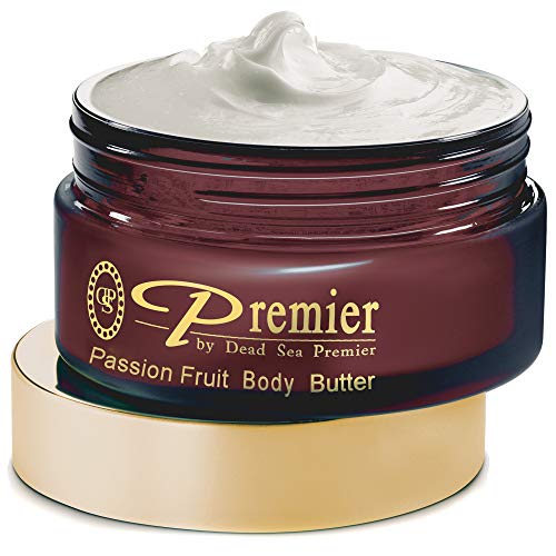 Premier Dead Sea Aromatic Body Butter ? Passion Fruit, Hydrating Shea Body Butter for Women & Men, Moisturizing, Firming & Anti-Aging Cream for Dry Skin, Hand & Body, 5.95 Fl.oz
