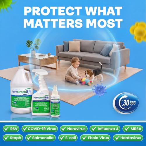 Disinfectant Cleaner 2 Gallons - Kills COVID-19, Norovirus, RSV, MRSA, Hospital Grade - Pack of 2