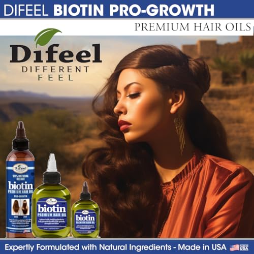 Difeel Biotin Pro Growth Premium Hair Oil 7.1 oz. - Infused with Fortifying Biotin for Healthy Hair Growth